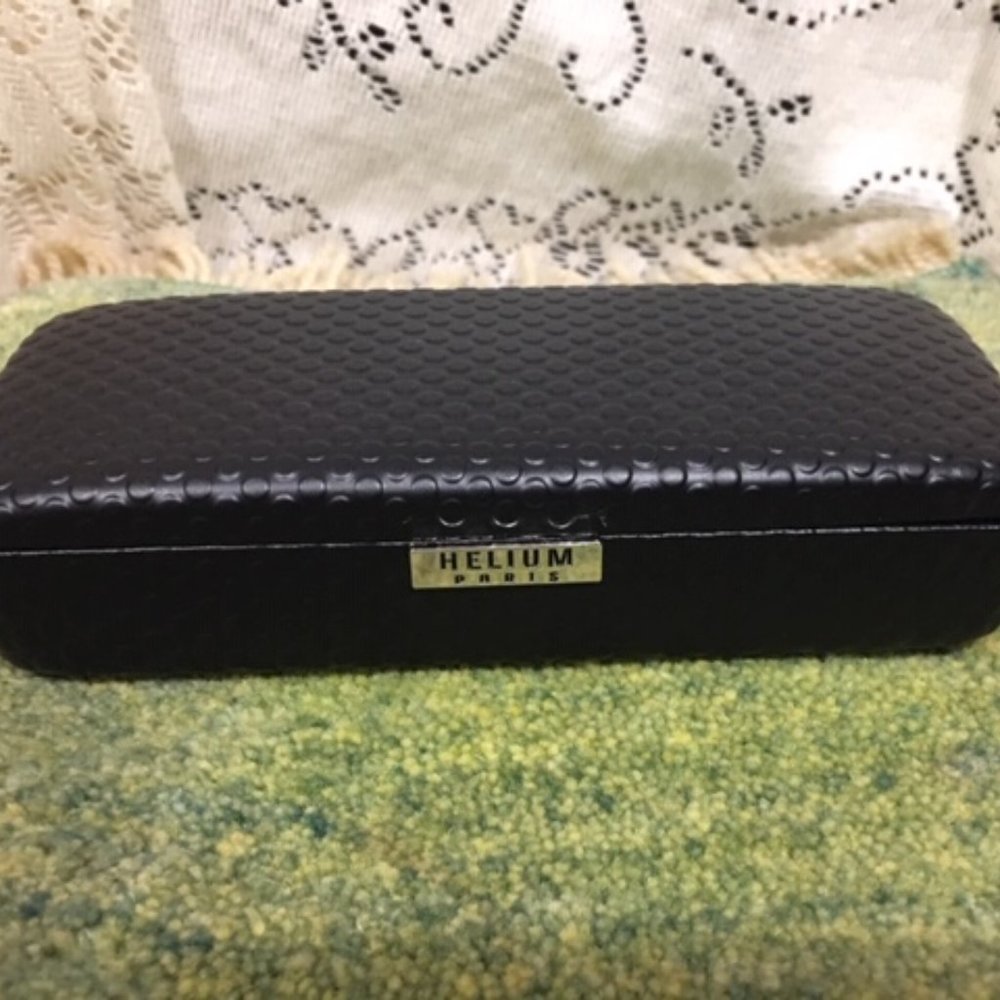 NEW Helium Paris Black Rectangular 👓Eyeglasses👓 Case